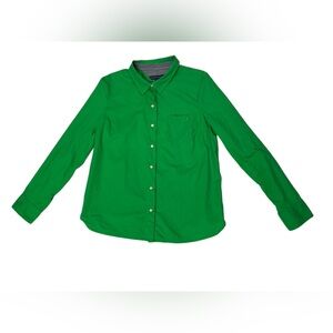 Women’s Tommy Hilfiger solid green button down shirt